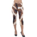 Giraffe Skin Texture Lightweight Velour Capri Leggings  View1