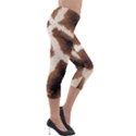 Giraffe Skin Texture Lightweight Velour Capri Leggings  View4