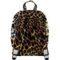 Leopard Skin Texture, Macro, Brown Zip Up Backpack View3