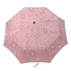 Pink Retro Texture With Circles, Retro Circles Background, Folding Umbrellas by kyorashop23