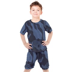 Purple Camo Kids  T-shirt And Shorts Set by kyorashop23