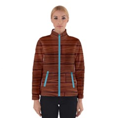 Seamless Wooden Planks Brown Wooden Background Women s Bomber Jacket by kyorashop23