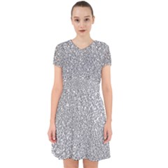 Silver Glitter Texture, Light Creative Background Adorable In Chiffon Dress by kyorashop23