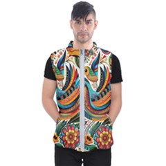 Madhubani Art A Men s Puffer Vest by BellaVistaTshirt02