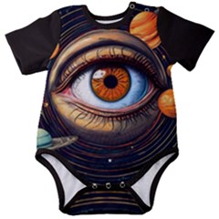 Eye Of The Universe (ai) Baby Short Sleeve Bodysuit by dflcprintsclothing