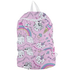 Beautiful Cute Animals Pattern Pink Foldable Lightweight Backpack by Grandong