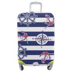 Seamless Marine Pattern Luggage Cover (medium) by Ket1n9