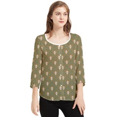 Camping Is Fun! Chiffon Quarter Sleeve Blouse by GeekLover