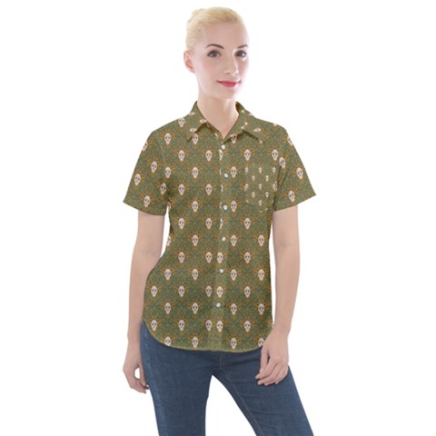 Camping Is Fun! Women s Short Sleeve Pocket Shirt by GeekLover