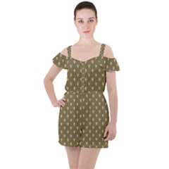 Camping Is Fun! Ruffle Cut Out Chiffon Playsuit by GeekLover