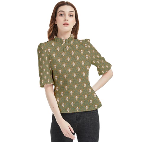 Camping Is Fun! Frill Neck Blouse by GeekLover