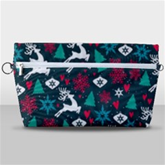 Holiday Season Pattern December Happy Holidays Merry Christmas Winter Family Festive New Year Handbag Organizer by Maspions