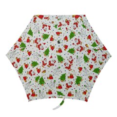 Christmas Pattern  Trees Santa Mini Folding Umbrellas by Maspions