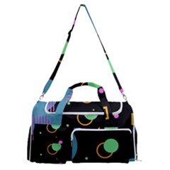 Colartive, Aesthetic, Amoled, Black, Colorful, Desenho Sports Gym Duffle Bag With Shoe Compartment by kyorashop23