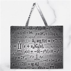 Math Formula Zipper Large Tote Bag by Bedest