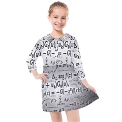 Math Formula Kids  Quarter Sleeve Shirt Dress by Bedest