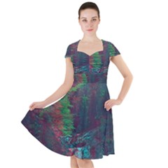 Foroest Nature Trippy Cap Sleeve Midi Dress With Pockets by Bedest