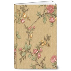 Flowers, Branches, Desenho, Edge, Leaves 8  X 10  Softcover Notebook by kyorashop23