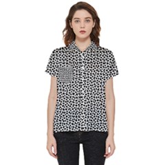 Marble Cracked Pattern Surface Short Sleeve Pocket Shirt by Bedest