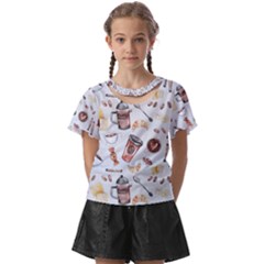 Coffee Mania Caffeine Kids  Front Cut T-shirt by Bedest