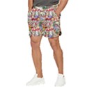 Pattern Kitten Christmas Men s Runner Shorts View3