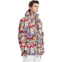 Pattern Kitten Christmas Men s Multi Pockets Zip Ski and Snowboard Waterproof Breathable Jacket View3