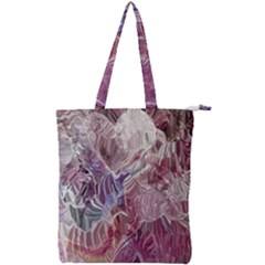 Hidden Heart Double Zip Up Tote Bag by kaleidomarblingart