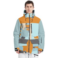 Grunge Brush Bright Colors Men s Multi Pockets Zip Ski And Snowboard Waterproof Breathable Jacket by Givinglala