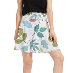 Leaf Seamless Pattern  Waistband Skirt by Safari