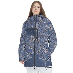 Nature Charm Drawing  Women s Multi Pockets Zip Ski And Snowboard Waterproof Breathable Jacket by dflcprintsclothing