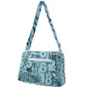 Blue Digits Background, Artwork, Numbers Front Pocket Crossbody Bag View2