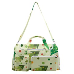 Christmas Pattern Background Seamless Sports Gym Duffle Bag With Shoe Compartment by kyorashop23