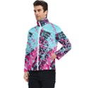 Colorful Splashes Grunge, Abstract Art Men s Bomber Jacket View3