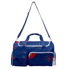 Feliz Natal, Santa, Merry Christmas Sports Gym Duffle Bag With Shoe Compartment by kyorashop23