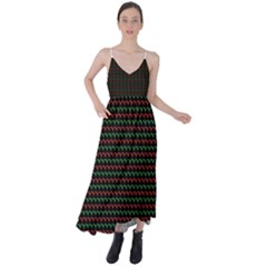 Geometric Abstract Pattern Line Tie Back Maxi Dress by Salmanaz77