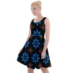 Flower Pattern Flora Floral Seamless Knee Length Skater Dress by Salmanaz77