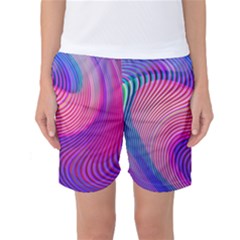 Swirl Twirl Design Pattern Purple Women s Basketball Shorts by Salmanaz77