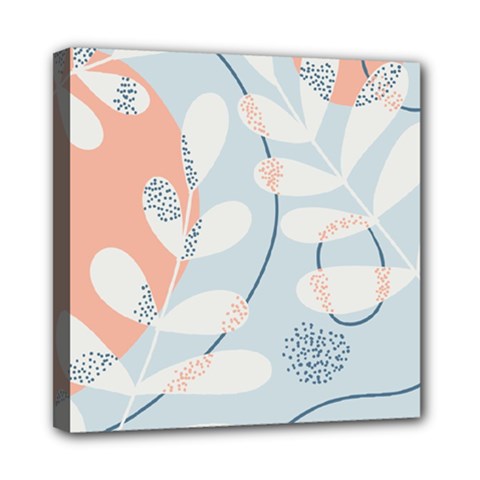 Pattern Plants Leaves Nature Mini Canvas 8  X 8  (stretched) by Bedest