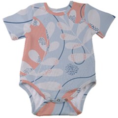 Pattern Plants Leaves Nature Baby Short Sleeve Bodysuit by Bedest