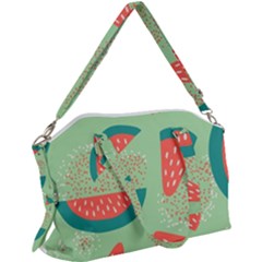 Watermelon Dots Summer Pattern Canvas Crossbody Bag by Bedest