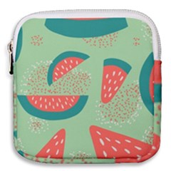 Watermelon Dots Summer Pattern Mini Square Pouch by Bedest