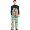 Watermelon Dots Summer Pattern Men s Front Zip Ski And Snowboard Bib Pants View3