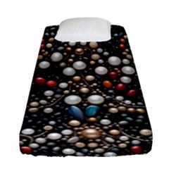 Pearls And Stones Fitted Sheet (single Size) by dedoma