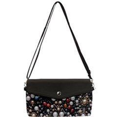 Pearls And Stones Removable Strap Clutch Bag by dedoma