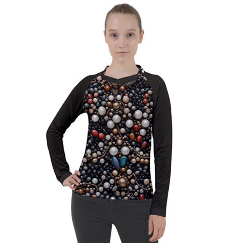 Pearls And Stones Women s Pique Long Sleeve T-shirt by dedoma