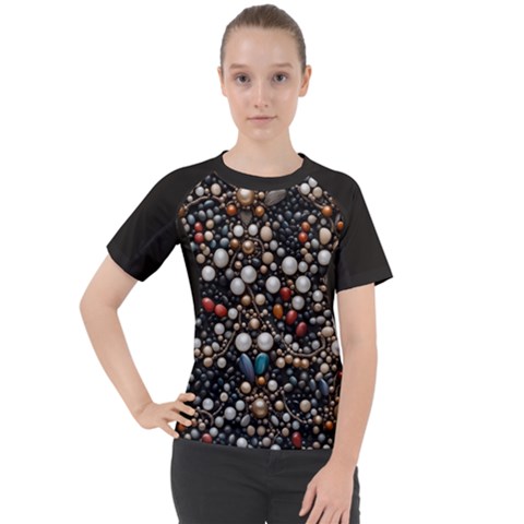 Pearls And Stones Women s Sport Raglan T-shirt by dedoma