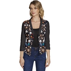 Pearls And Stones Women s Casual 3/4 Sleeve Spring Jacket by dedoma