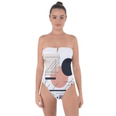 Abstract Architecture Tie Back One Piece Swimsuit by Bedest