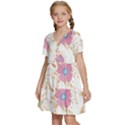 Flowers Blossom Spring Garden Kids  Short Sleeve Tiered Mini Dress View2