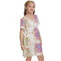 Flowers Blossom Spring Garden Kids  Short Sleeve Tiered Mini Dress View3